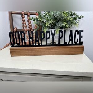 Brand New-OUR HAPPY PLACE Sign